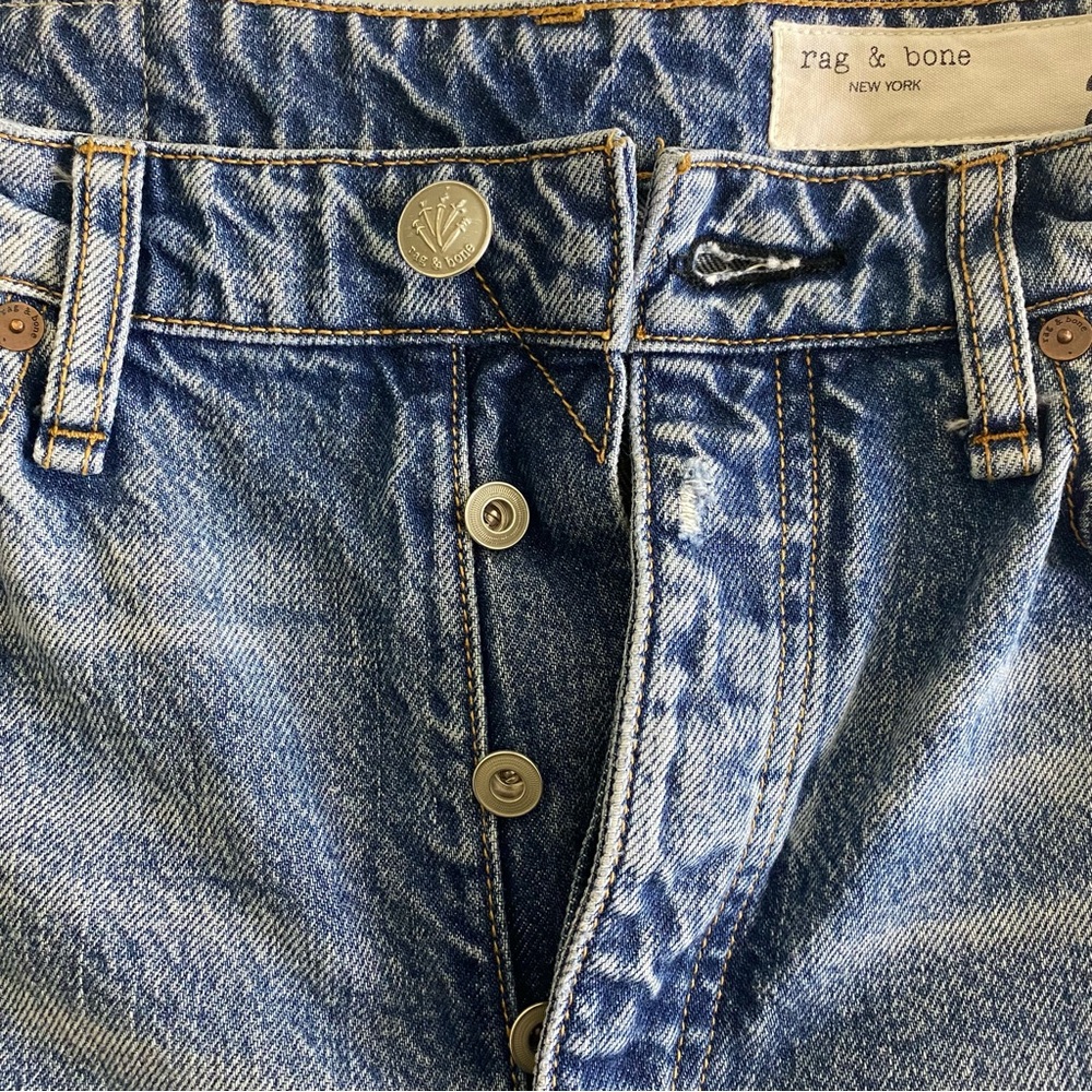 Rag & Bone Nina High-Rise Ankle Cigarette Jean in Dana Point W Holes Size 27 - Picture 9 of 15